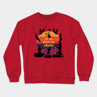 Kitesurfers Be Up With The Boards Retro Style Crewneck Sweatshirt